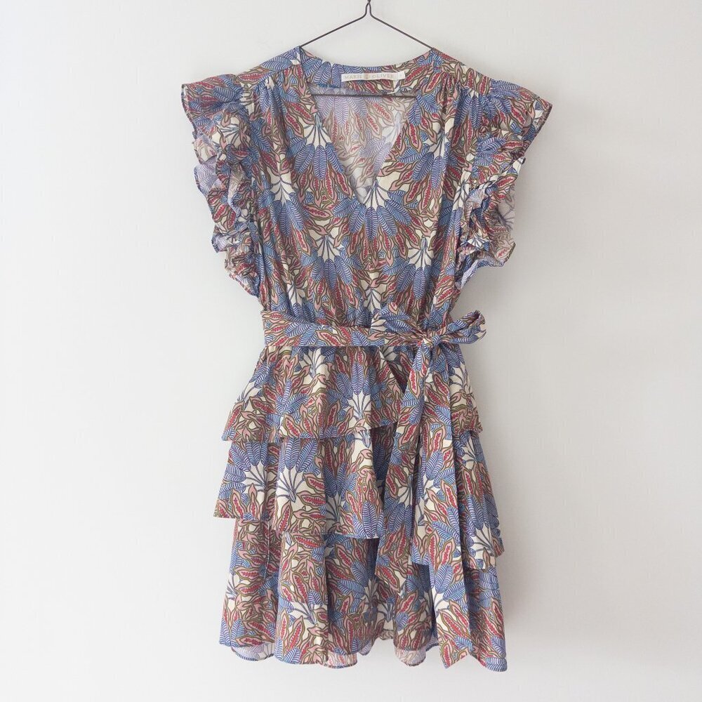 Marie Oliver Fiona Tiered Dress Pacific Palm, Size M 100% Cotton - Picture 3 of 10